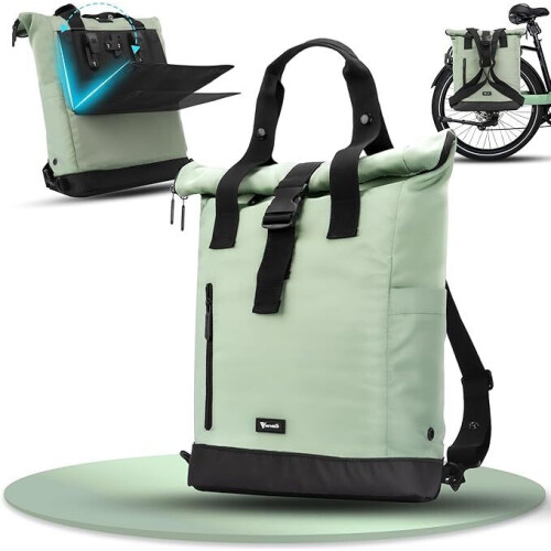 MIVELO Fiets Rugzak & Bagagedragertas – Waterafstotend & 22 liter – Mint