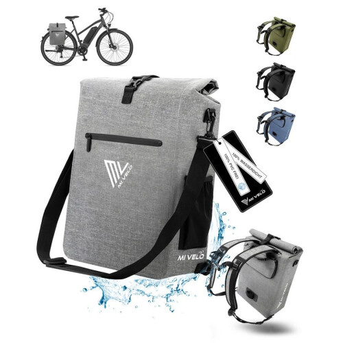 MIVELO Fietstas&Rugzak - 3-in-1 - Waterdicht 25 liter - 58 x 30 x 15 cm - Vollreflektierend Tweedehands