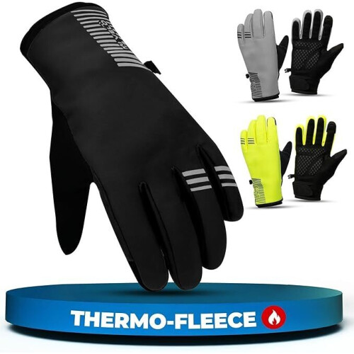 MIVELO Winter Handschoenen - Winddicht - Waterdicht - Touchscreen - 3M Isolatie - Antislip - Zwart