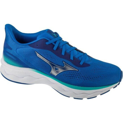 Mizuno Wave Serene 2 Hardloopschoenen Heren - Estate Blue/Silver/LightYellow - Maat 44.5 Tweedehands