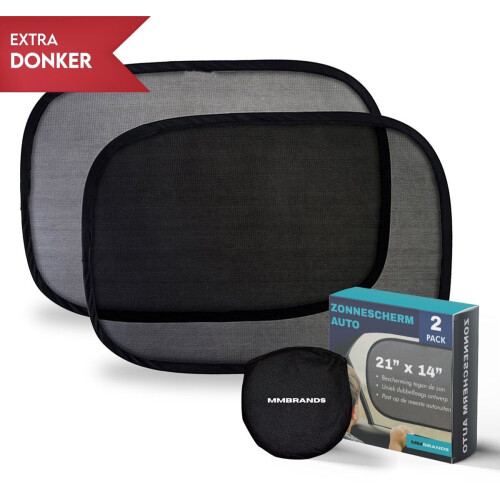 MM Brands Zonnescherm Auto– Zijruit - Baby&Kind– Zon + UV Raam Wering Tweedehands