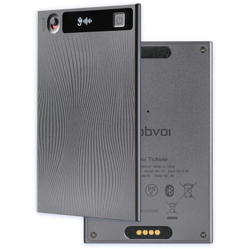 Mobvoi TicNote - AI Spraakrecorder - Shadow AI Assistent - Live Transcriptie & Vertaling - 64GB - Grijs Tweedehands