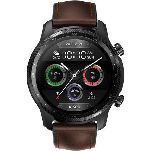 Mobvoi TicWatch Pro 3 Ultra 4G/LTE - Smartwatch - GPS eSIM 45 dagen batterijduur - Zwart (Bruin) Tweedehands