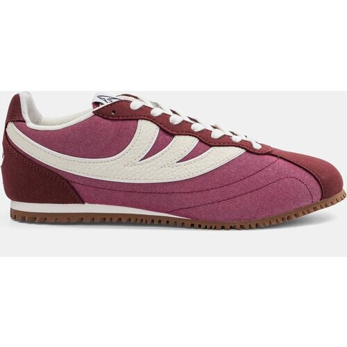 MoEa mannen vegan Sneakers Rise Bordeaux En Beige Tweedehands
