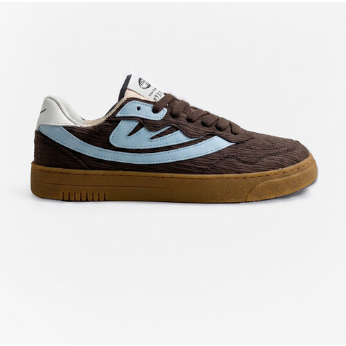 MoEa mannen vegan Sneakers Veyron Low Bruin Hemelsblauw Tweedehands