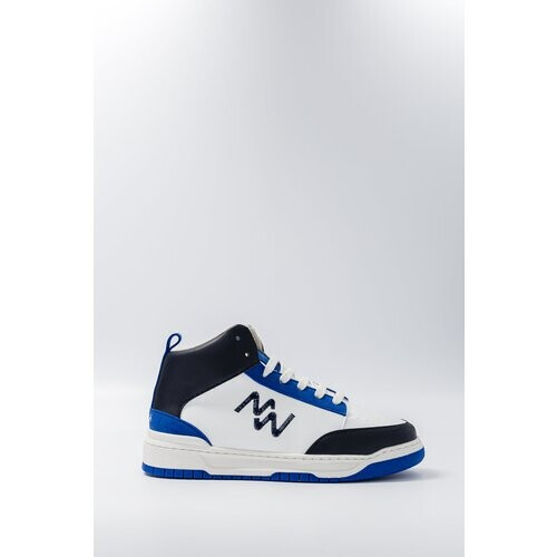Mood Walk mannen vegan Hoge Sneakers French Touch Blue Spirit Blauw Tweedehands