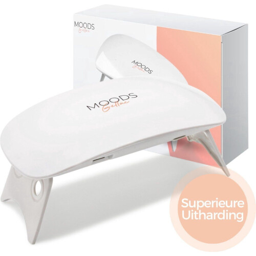 Moods Gellac - Compacte Nagellamp- UV Lamp Gelnagels - Mini Nageldroger - Makkelijk Mee te Nemen - Wit