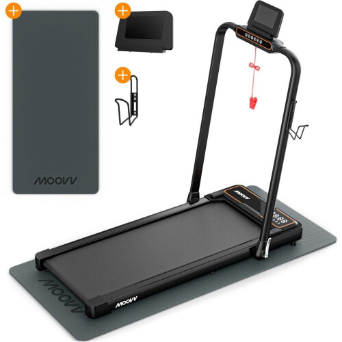 Moovv SmartStep Pro - Loopband - Inklapbaar - 12 km/u Max Snelheid - LED Display - Zwart