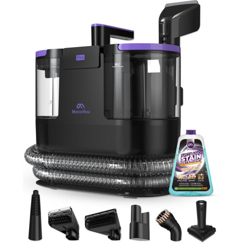 Motionflow Tapijtreiniger PRO - Stoomreiniging tot 100°C - 1700W Vlekkenreiniger voor Tapijt Bank en Vloer