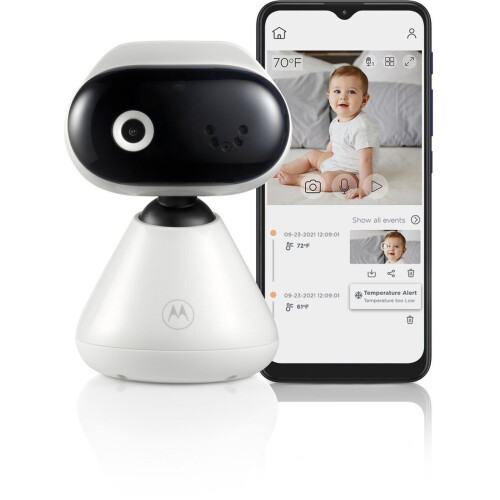 Motorola PIP1000 - Babyfoon met camera - 1080P Full HD nachtzicht slaapliedjes tweewegcommunicatie - Wit Tweedehands