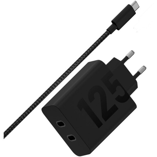 Motorola TurboPower 125W - USB-C Lader - 2x USB-C Uitgang - Zwart