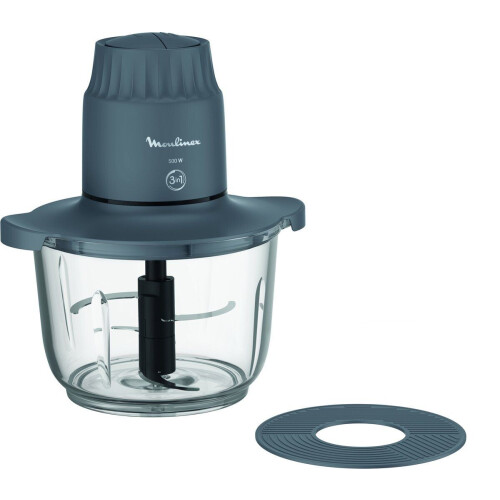 Moulinex Choppeo DJ6021 - Hakmolen - 500 W - Glazen kom 1 L - Grijs Tweedehands