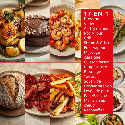 Moulinex Cookeo Infinity CE97GUF0 - Multicooker - 17-in-1 - Snelkoken&airfryer - 6L - Recepten met MyMoulinex app Tweedehands