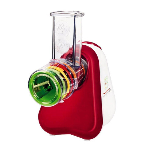 Moulinex DJ755G Fresh Express+ - Hakmolen - 5 snijtechnieken - Rood/Wit Tweedehands