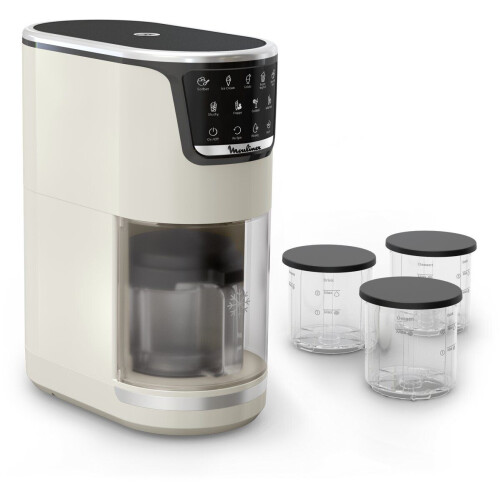 Moulinex Dolci MJ602AF0 - Ijsmachine - 10-in-1 met 1-Step Perfector - Inclusief 3 Tritan kommen