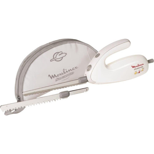Moulinex Secanto DJAC41 - Elektrisch Mes - Roestvrijstalen Messen - Wit