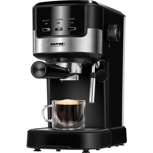 MPM - Koffiemachine - Koffieapparaat - Espressomachine 15 Bar met Aluminium Boiler en Stoompijpje Tweedehands