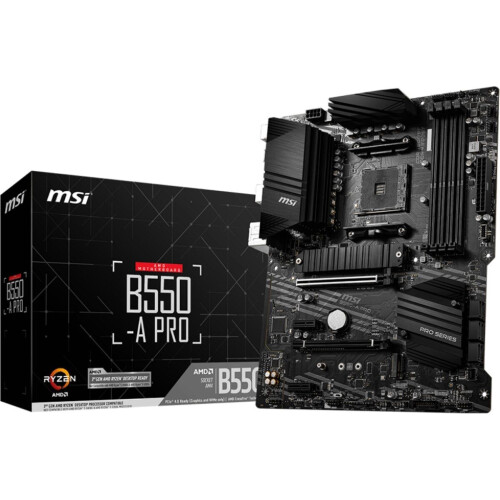 MSI B550-A PRO - Moederbord - ATX - AM4 Socket - AMD B550 - Realtek RTL8118H LAN - Realtek ALC892 HD Audio