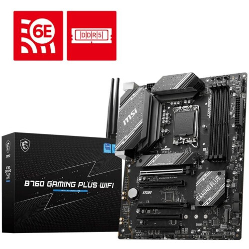 MSI B760 GAMING PLUS WIFI - Moederbord - Wi-Fi 6 - ATX Tweedehands