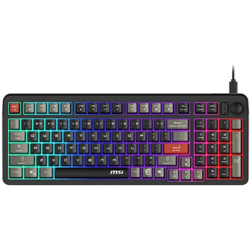 MSI Forge GK110 - Toetsenbord - Membraan - RGB-verlichting - Qwerty US