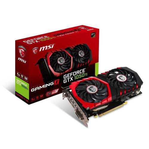 MSI GeForce GTX 1050 Ti Gaming X 4G - Grafische kaart - 4 GB GDDR5 - PCIe 3.0 x16 - DVI HDMI DisplayPort