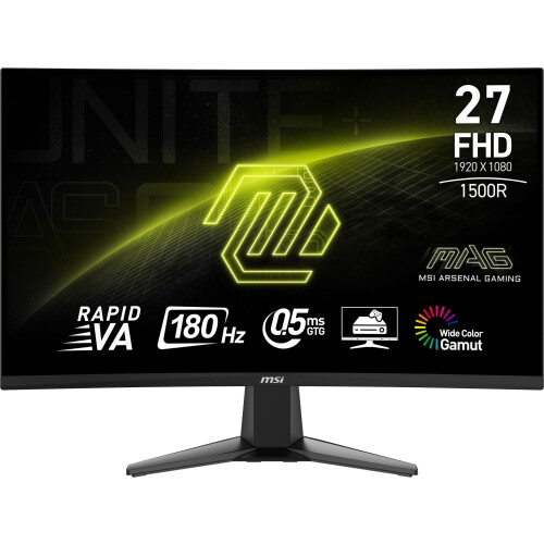MSI MAG 27C6F - Gamingmonitor - 27" FHD 180Hz 0,5ms - Zwart