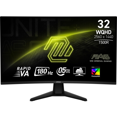 MSI MAG 32CQ6F - Gaming Monitor - 31,5" 2560x1440 180Hz VA - Zwart