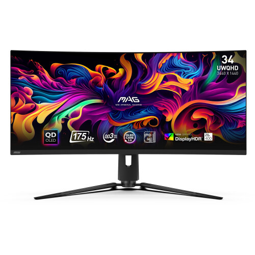 MSI MAG 341CQP QD-OLED - Gamingmonitor - 34"3440x1440 175Hz 0,03ms - Zwart Tweedehands