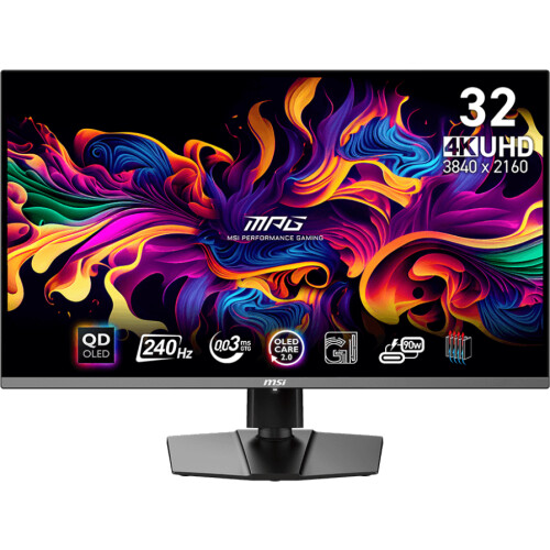 MSI MPG 321URX - QD-OLED Monitor - 31,5"4K 240Hz 0,03 ms - Zwart Tweedehands