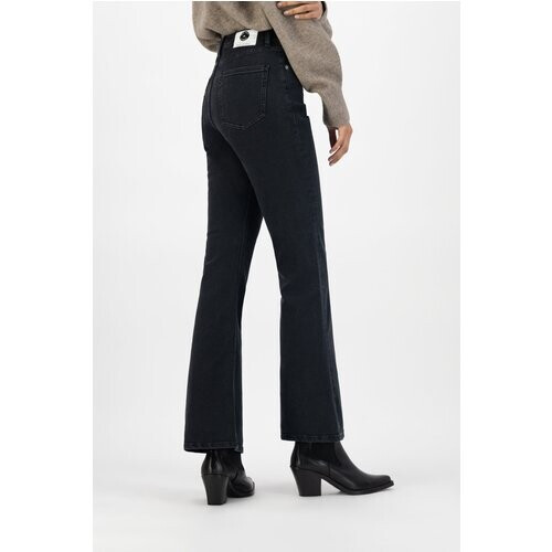 MUD Jeans dames vegan Jeans Isy Flared - Stone Black Tweedehands