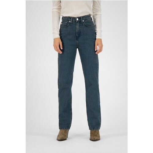 MUD Jeans dames vegan Jeans Relax Rose Whale Blauw Tweedehands