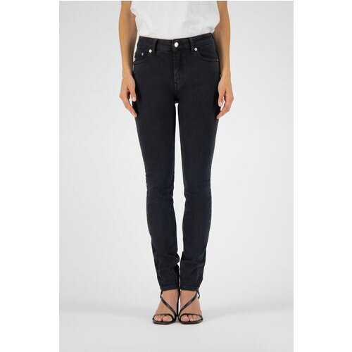 MUD Jeans dames vegan Jeans Skinny Hazen Zwart Tweedehands