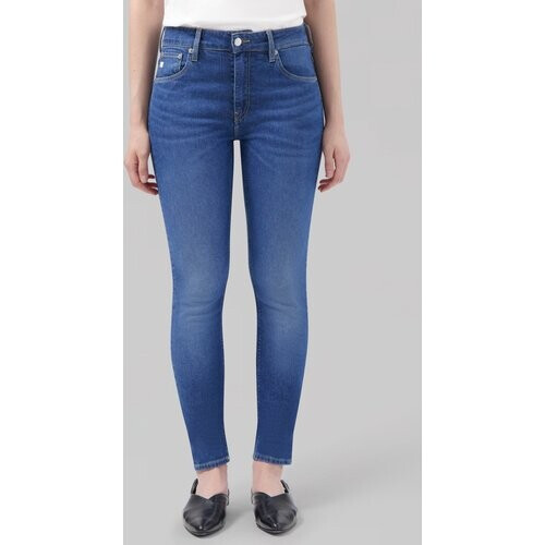 MUD Jeans dames vegan Skinnyjeans Skyler Puur Blauw Tweedehands