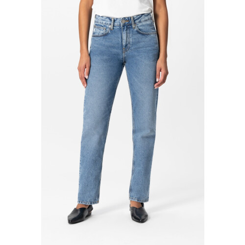 MUD Jeans dames vegan Spijkerbroek Easy Go Stone Vintage Blauw Tweedehands