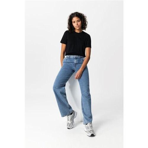 MUD Jeans dames vegan Spijkerbroek Wyde Brandy Stone Vintage Blauw Tweedehands
