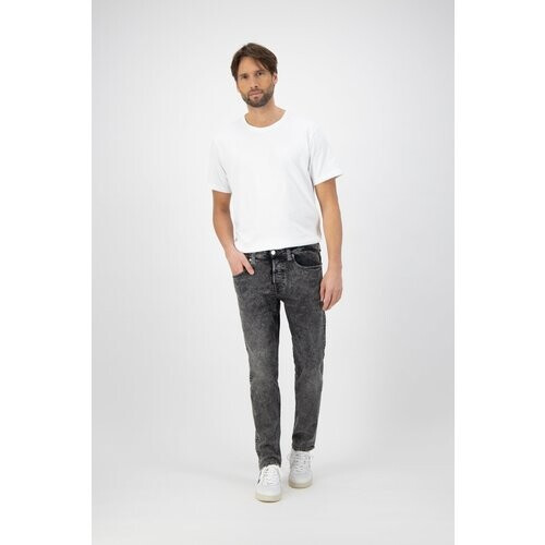 MUD Jeans mannen vegan Jeans Slimmer Rick Heavy Stone Zwart Tweedehands