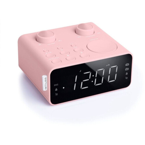 Muse M-17CPK - Wekkerradio - FM-radio met groot dimbaar display en dubbel alarm - Roze Tweedehands