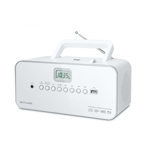 Muse M-28 RDW - Draagbare Radio/CD/MP3-speler - USB-aansluiting - Wit