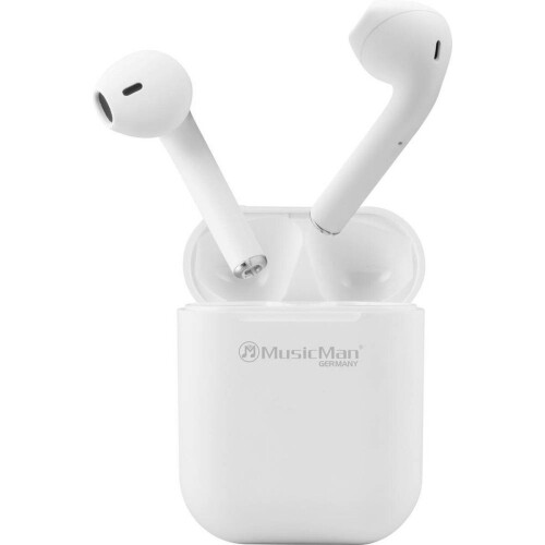 MusicMan Draadloze stereo in-ear koptelefoon wit
