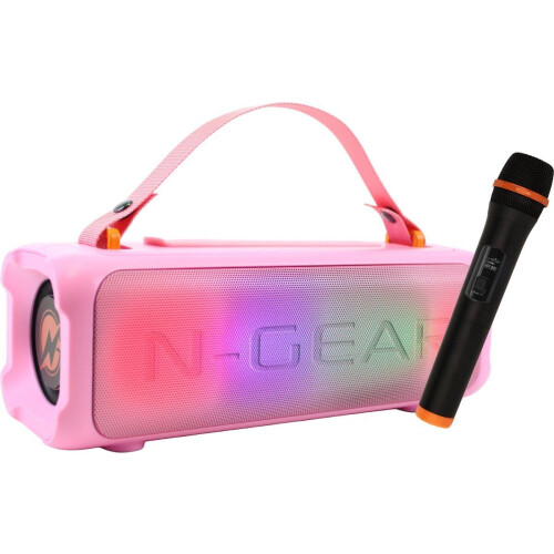 N-Gear Blazooka 703P - Bluetooth Speaker - Karaoke Set met Microfoon - Roze Tweedehands
