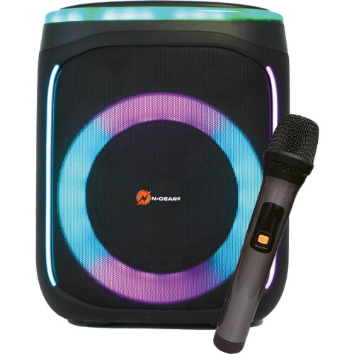N-GEAR Flash Banger 606 - Karaoke Set - Bluetooth Speaker met Draadloze Microfoon - Zwart