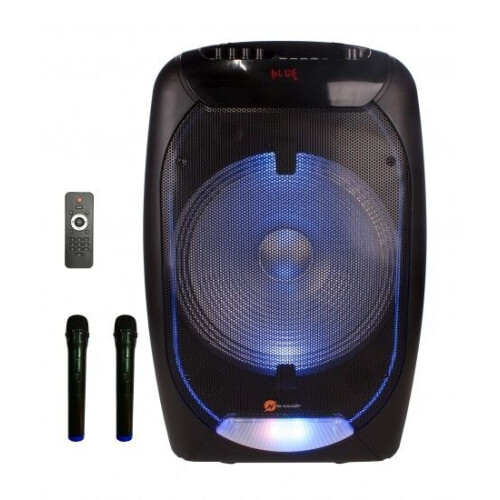 N-GEAR The Flash 1510 - Bluetooth Speaker met Lichteffecten en Karaoke - Zwart Tweedehands