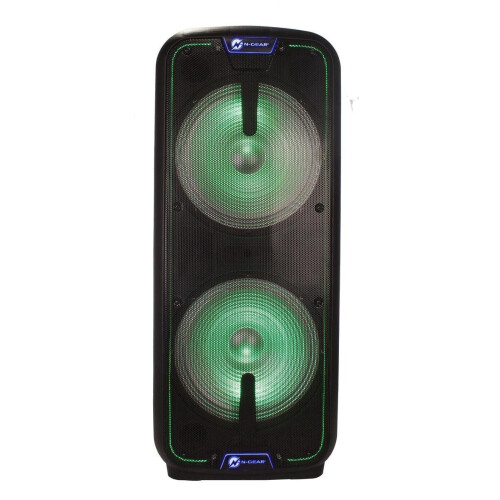 N-GEAR The Flash 3010 XXL - Draadloze Bluetooth Speaker - Karaoke Set met 2 Microfoons - Disco Verlichting (2 stuks)