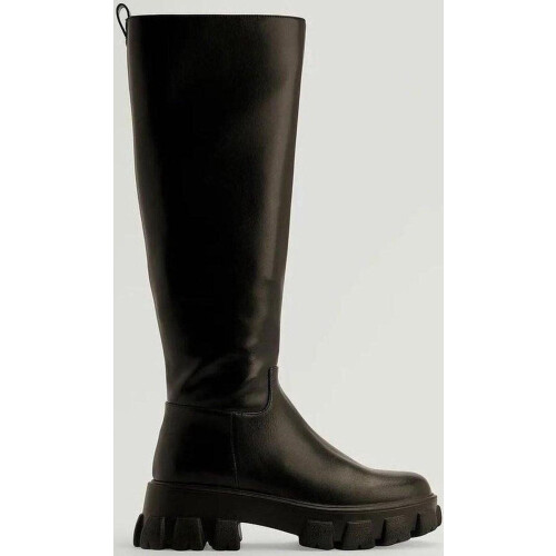NA-KD - Profile Shaft Dames Laarzen - Kniehoog met ritssluiting - Zwart Tweedehands