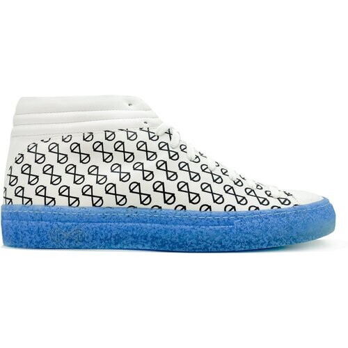 nat-2 dames vegan Sneakers Sleek Post Cov Wit Blauw Tweedehands