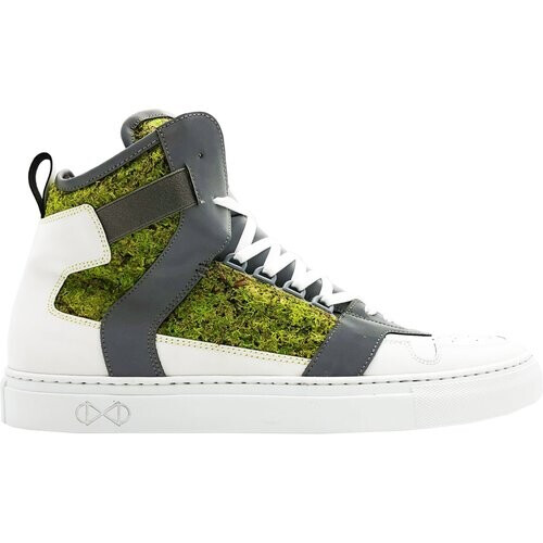 nat-2 mannen vegan Sneakers Moss Cube Reflective Wit En Groen Tweedehands