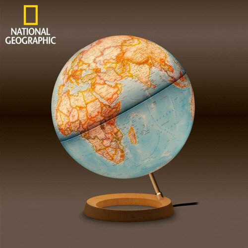 National Geographic Globus Neon Classic - Globus - Verlicht - Blauwe wijzerplaat (30 cm) Tweedehands