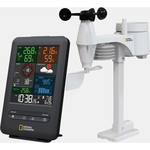 National Geographic RC Color Weather Center 5-In-1 Weerstation Zwart Tweedehands