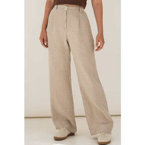 NÃ¤z dames vegan Broek Mara Beige Tweedehands