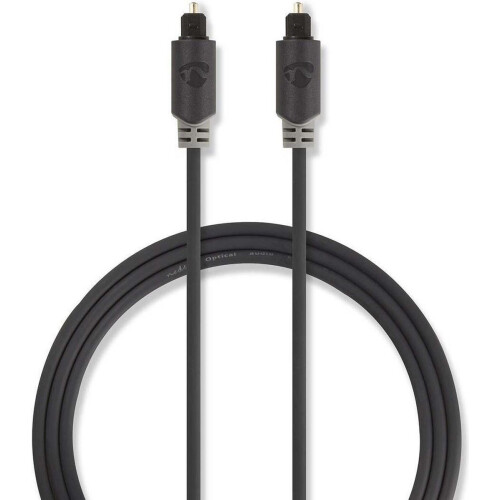 Nedis CABW25000AT10 - Optische digitale kabel S/PDIF - 100 cm - Grijs
